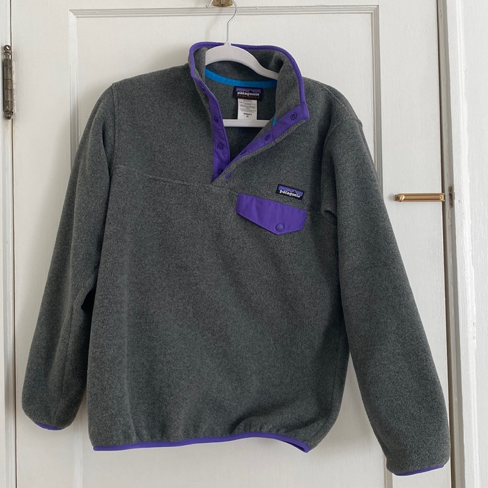 Patagonia grey synchilla fleece